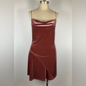 XTRAORDINARY Velvet Fit & Flare Mini Spaghetti Strap Dress Mauve Women’s, sz SM.